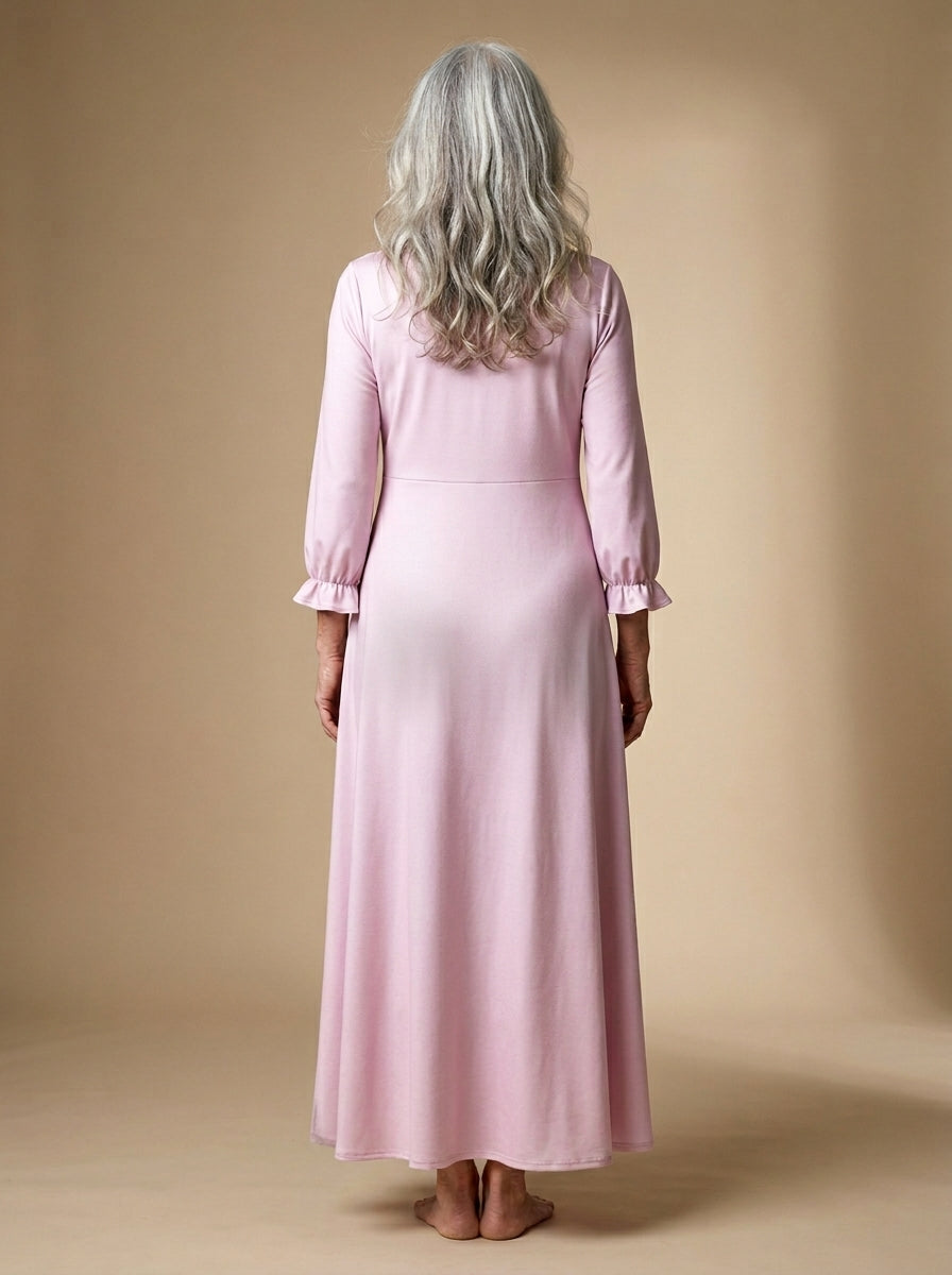 Blush "Moxie" Long Sleeve Maxi Dress