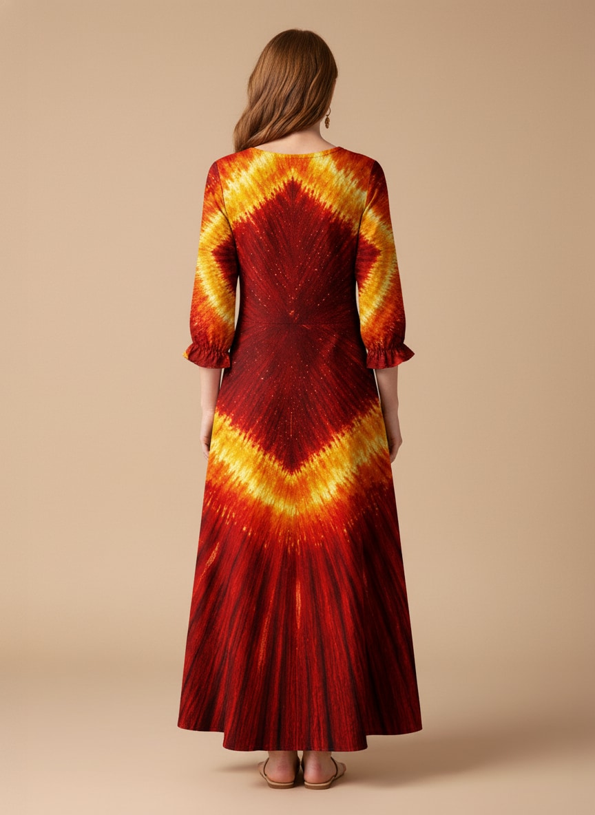 "FLARE" Long Sleeve Maxi Dress