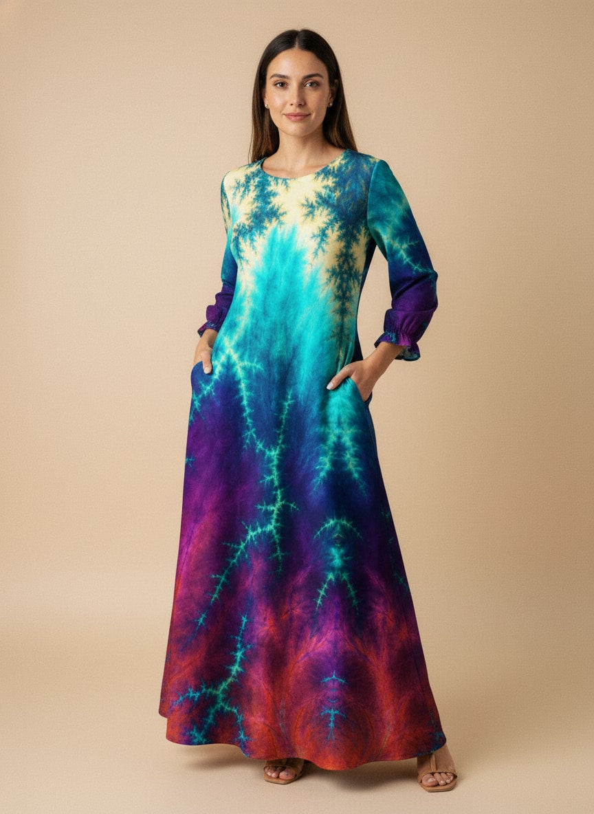 "FROST" Long Sleeve Maxi Dress