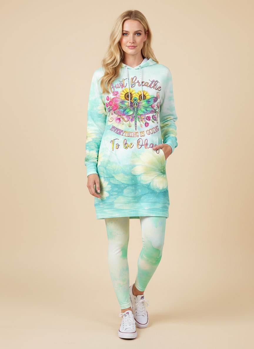 "Exhale" Hoodie Dress & Leggings Deal