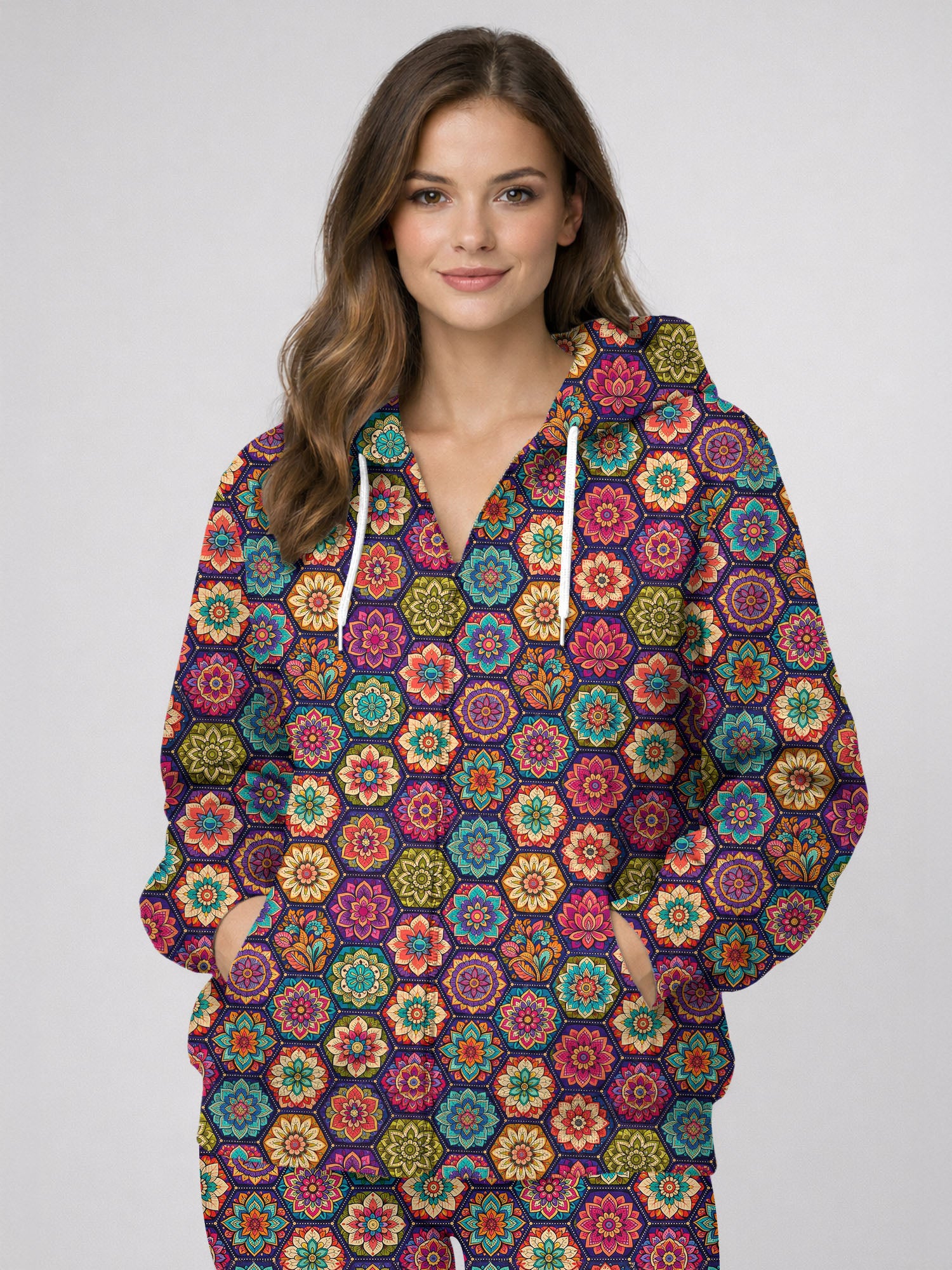 "Flower" Zip Hoodie