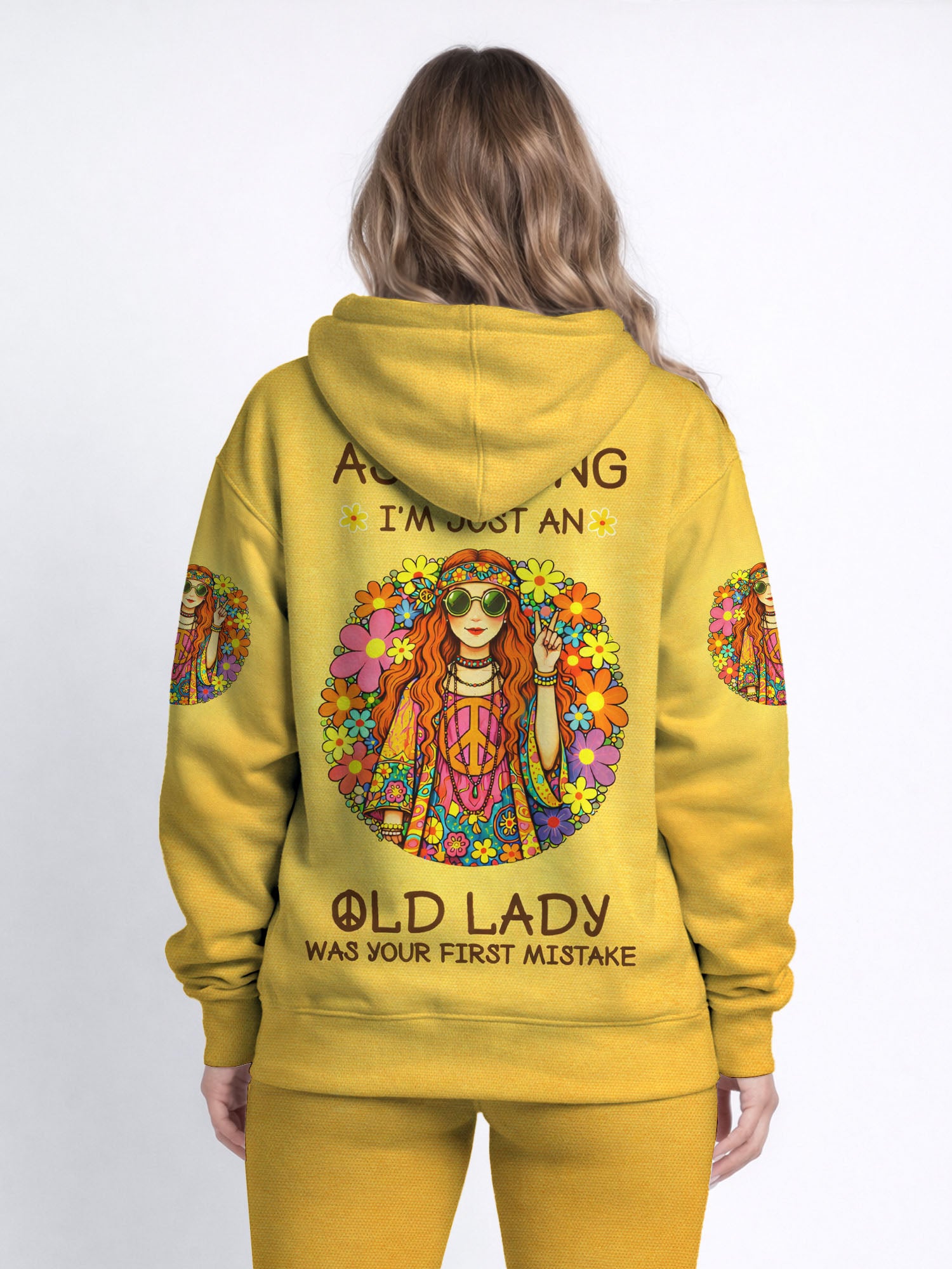 Yellow "Moxie" Zip Hoodie